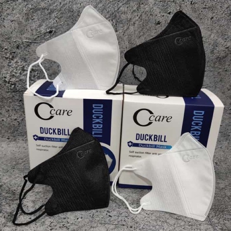 Masker Duckbill Garis Ccare 4ply Embos  Box Isi 50 Pcs