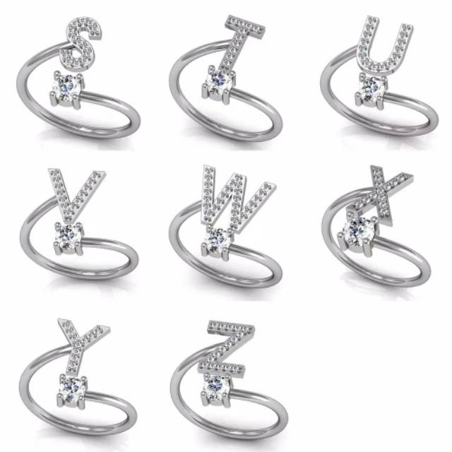 Fourfashion Cincin xuping / cincin alfabet / cincin huruf Xuping/ cincin inisial nama xuping