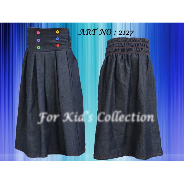 Rok Panjang Soft Denim Anak Perempuan