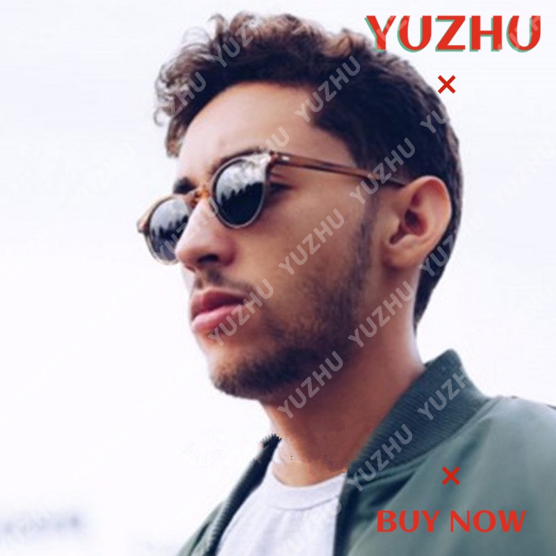 （YUZHU）COD Klasik Barat Putaran Retro Style Sunglasses Pria Kacamata Vintage Yang Berkualitas Tinggi