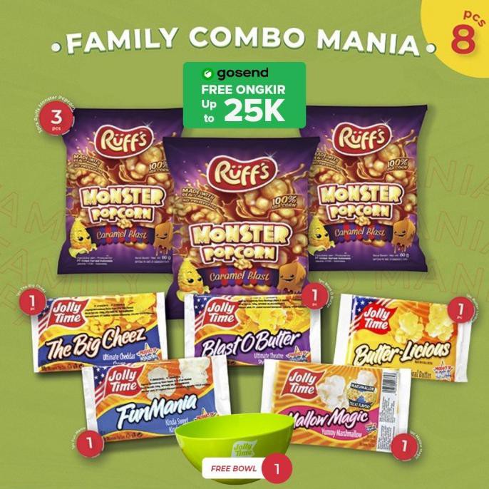 

TERLARIS JOLLY TIME MICROWAVE POPCORN - FAMILY COMBO MANIA FESTIVE