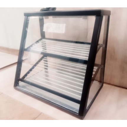 Etalase food warmer 2 susun murah / pemanas makanan