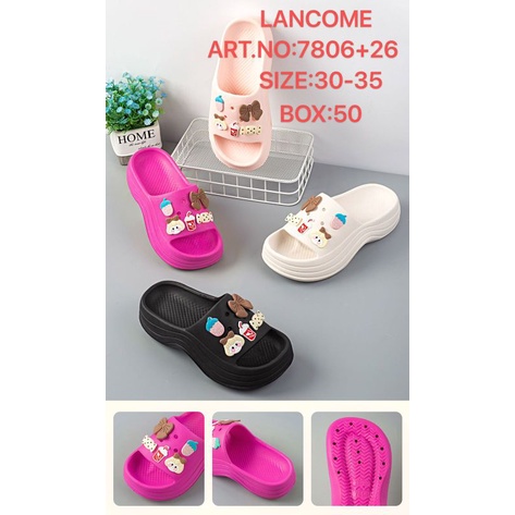 Sandal Couple Anak Dan Mom Sandal Selop Wedges Clog Jelly Wanita Rubber Empuk 7002 Balance Sandal Fuji Versi Anak