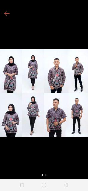 Batik Dianputri | Couple Batik Wanita Motif Manuk Ulir Merah Seragam Batik