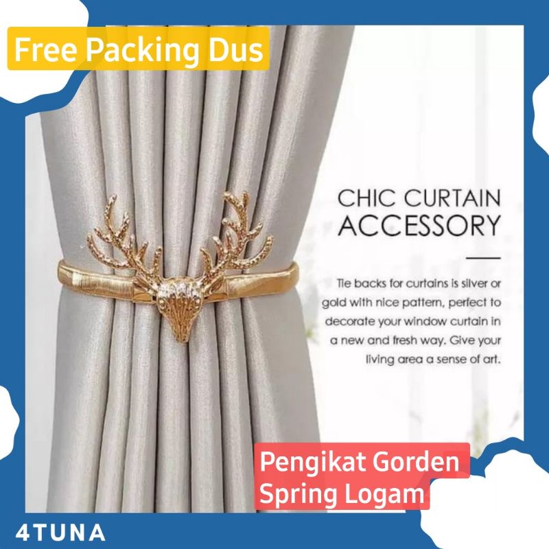 Pengikat Gorden Premium Tali Pengikat Gorden Logam Mewah