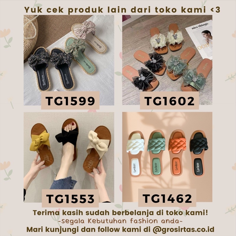 GROSIRTAS TG0791 Sepatu Flatshoes Wanita Import Motif V Fashion Korea