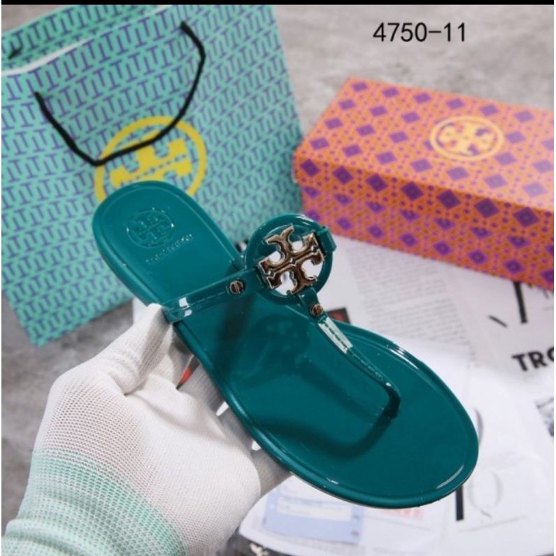 preloved ToryBurch Mini Miller Flat Jelly Thong Sandals #4750-11