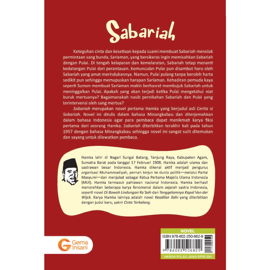 Buku Sabariah - Buya Hamka - Gema Insani 100% Original