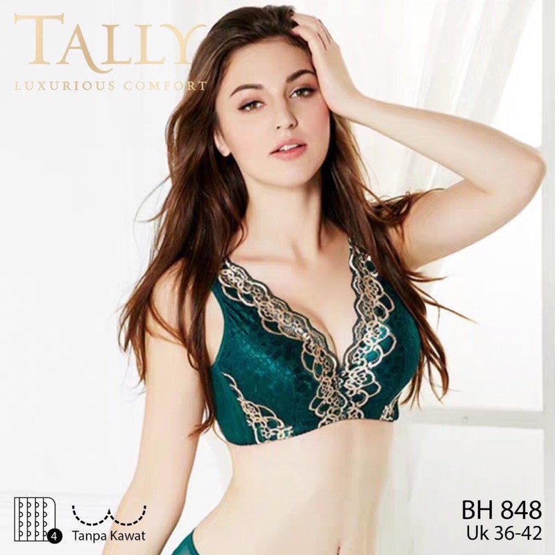 TALLY BRA BH 848 I TANPA KAWAT I SIZE 36 - 40 I CUP C | DESAIN MEWAH PENUTUP LEMAK