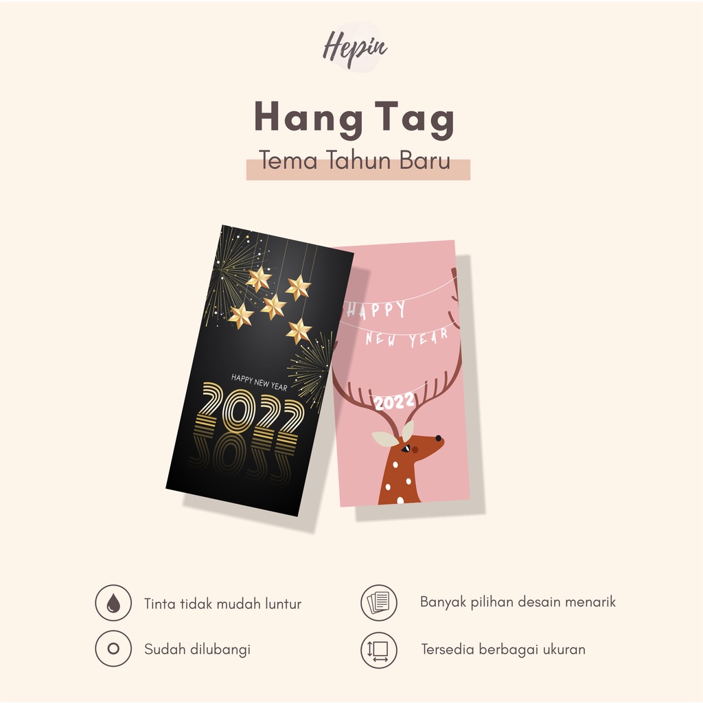 

Hang tag baju Tema TAHUN BARU-tag lebel baju