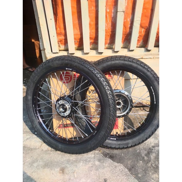 Paketan Velg Jari jari buat Motor Yamaha RX King Ring 18 ( Sepasang Tinggal Pakai )
