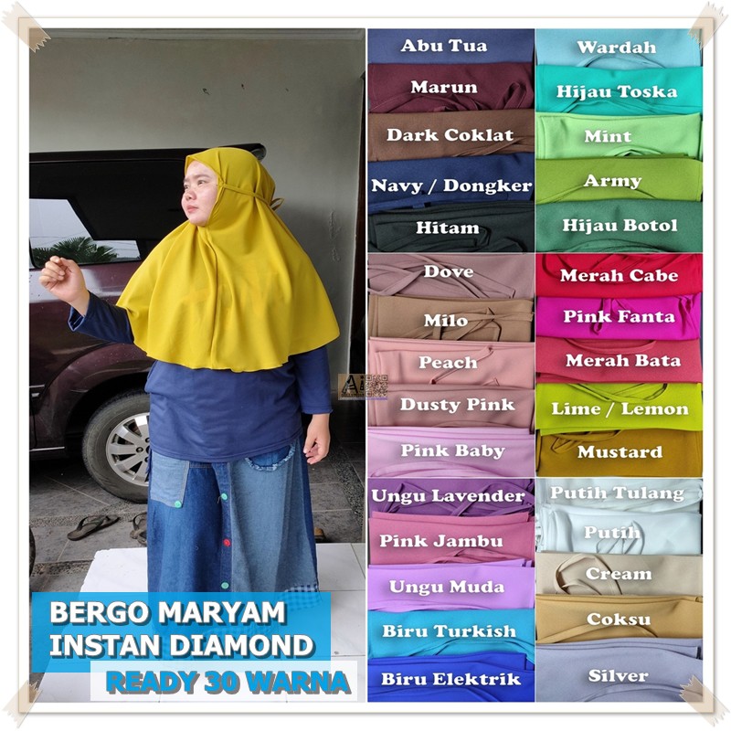 BERGO MARYAM DIAMOND INSTAN 30 WARNA