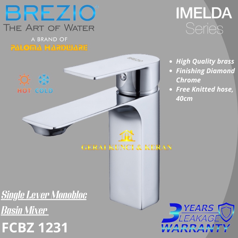 BREZIO FCBZ 1231 Keran Mixer Wastafel Cuci Tangan Kran Panas Dingin