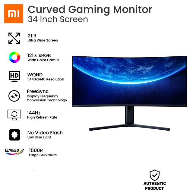Xiaomi Gaming Monitor Curved 34 Inch Original