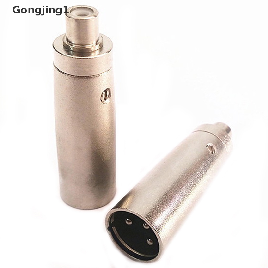 Gongjing1 Adapter Konektor Audio 3 Pin XLR Plug Male Ke RCA Female Untuk Microphone Amplifier