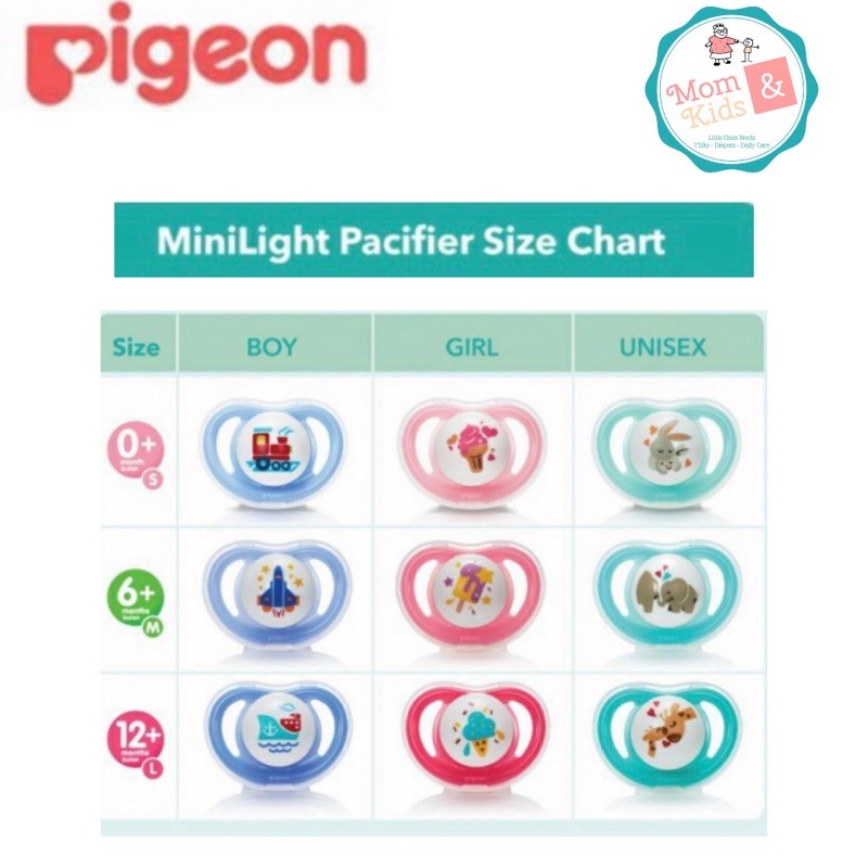 Empeng Pigeon Mini Light Pacifier size S M L / Empeng Silicone Pigeon