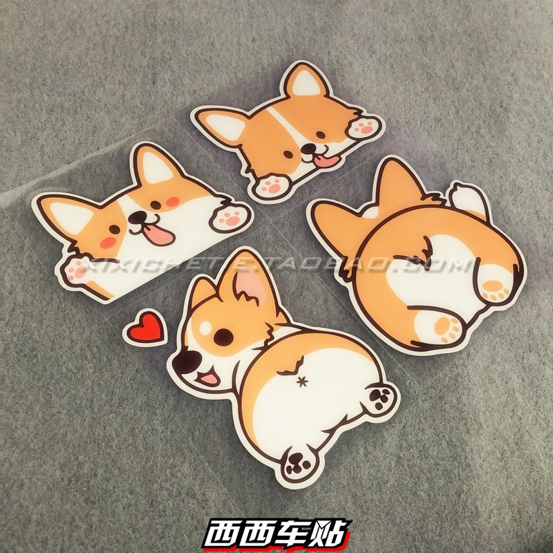 Stiker Motif Pantat Anjing Corgi Lucu Untuk Mobil Shopee Indonesia