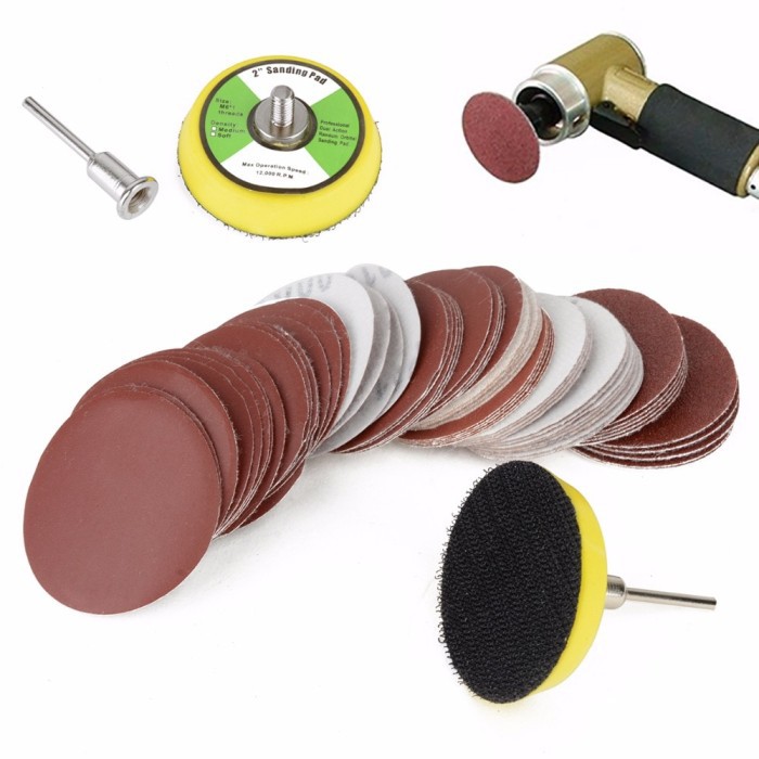 1 SET Disc Pad Amplas Bulat Velcro 2&quot; Polishing Mini Grinder Dremel