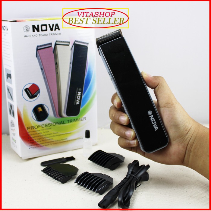 Alat cukur rambut Nova NS 216 pencukur rambut kumis dan jenggot recharger
