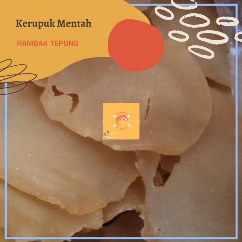 

[250gr] KERUPUK RAMBAK TERIGU / KRUPUK MENTAH RAMBAK TEPUNG KRECEK RAMBAK