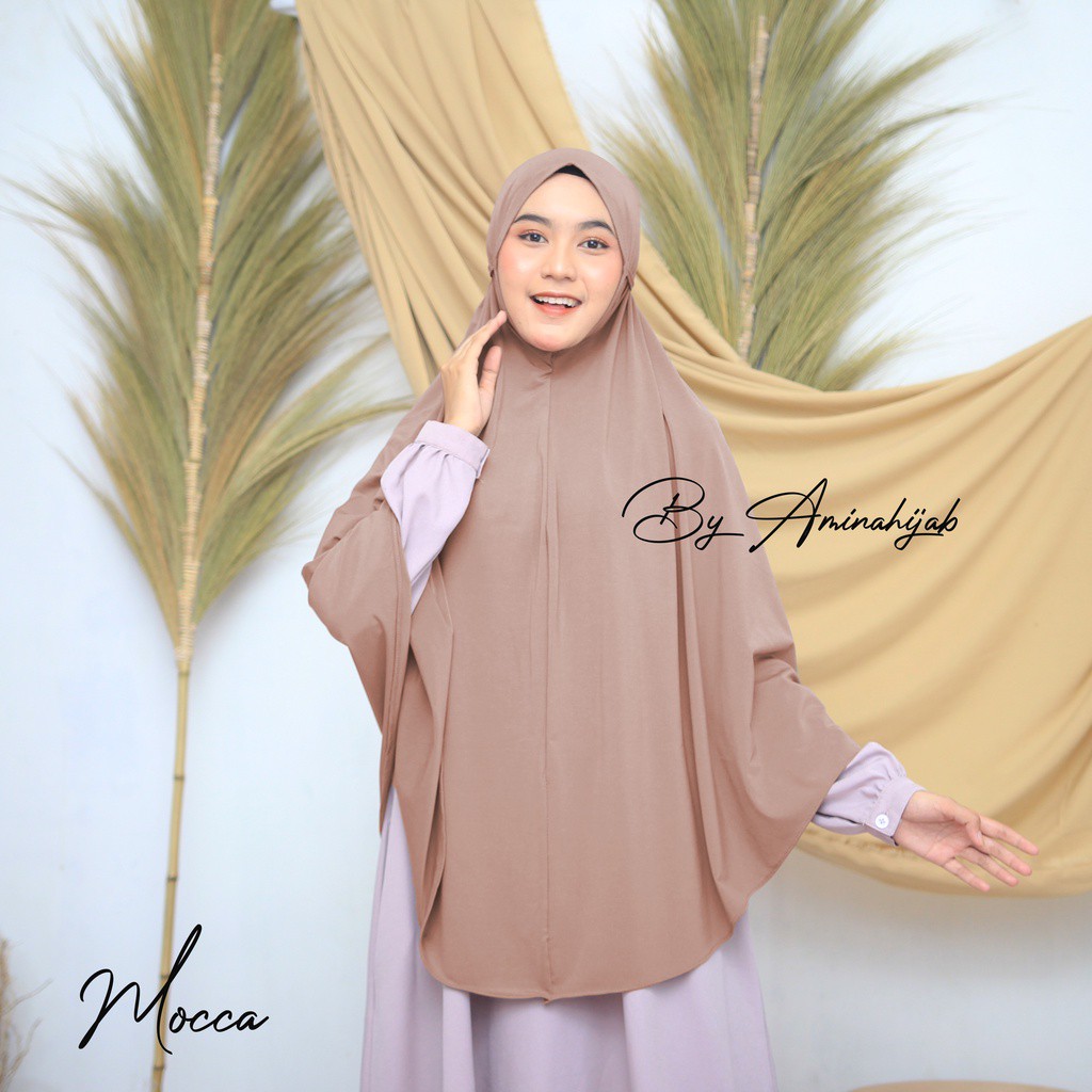 Khimar Bergo Tali Jumbo / Instan Syari Jersey Jilbab Aisyah non pad