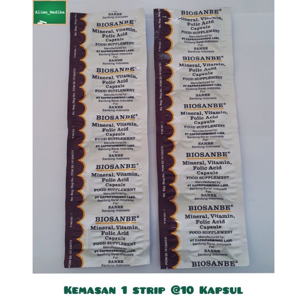 PROMO BIOSANBE Kapsul Mineral - vitamin - Folic Acid