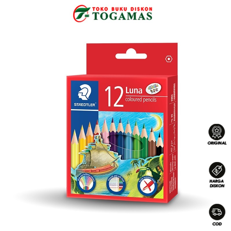 

BEST SELLER !! PENSIL WARNA LUNA PERMANENTS 136 01 C12 TH PENDEK STAEDTLER