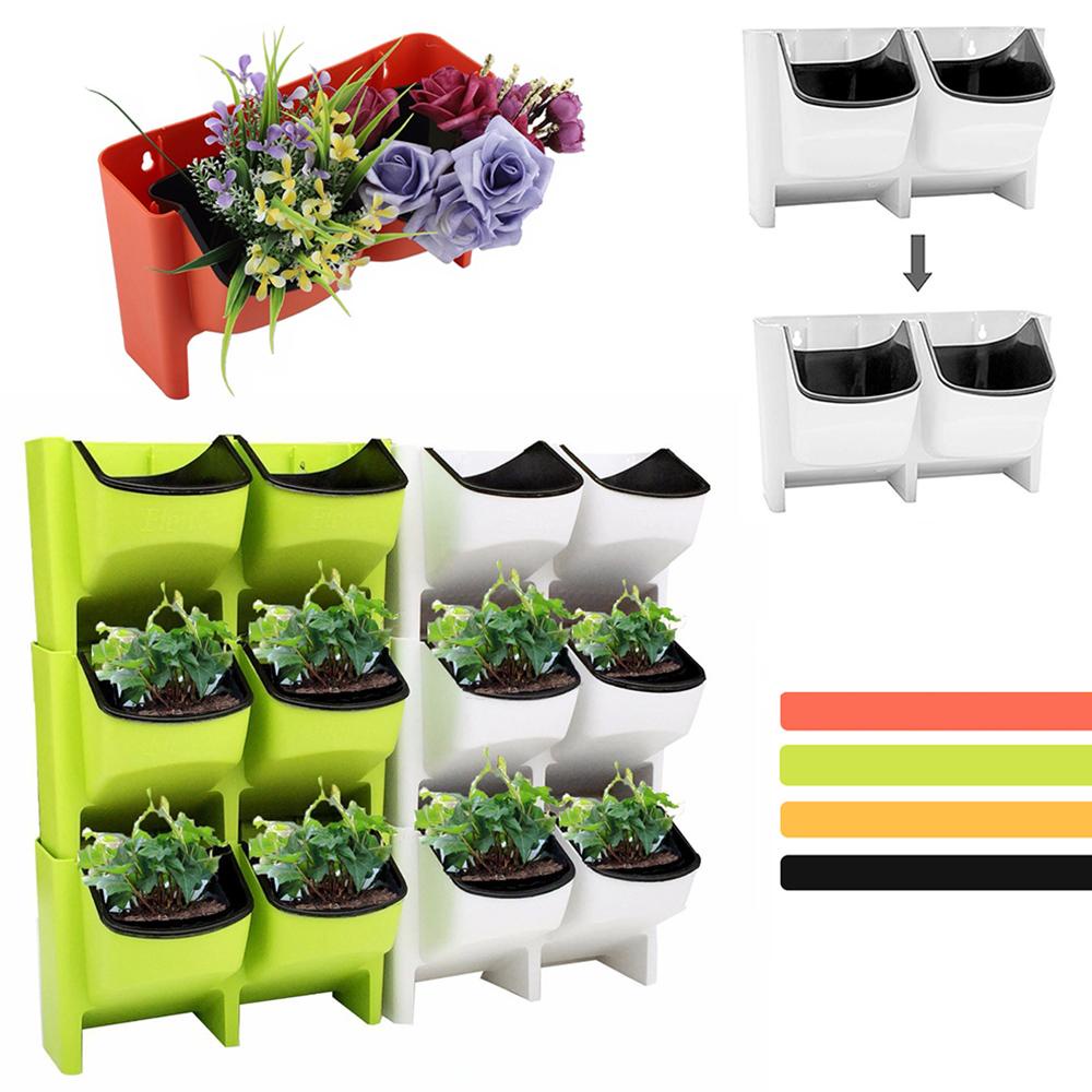 REBUY Pot Bunga Sukulen Dekorasi Rumah Stackable Planter