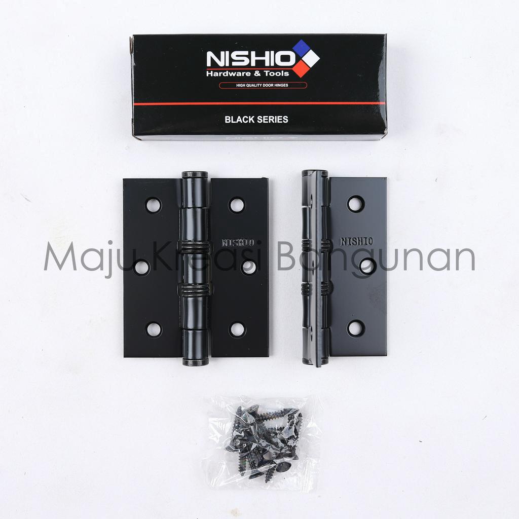 Engsel Tebal Hitam Ukuran 3 Inch NISHIO Besi Pintu Jendela 3Inch 3Inci 3&quot; Inci 3In