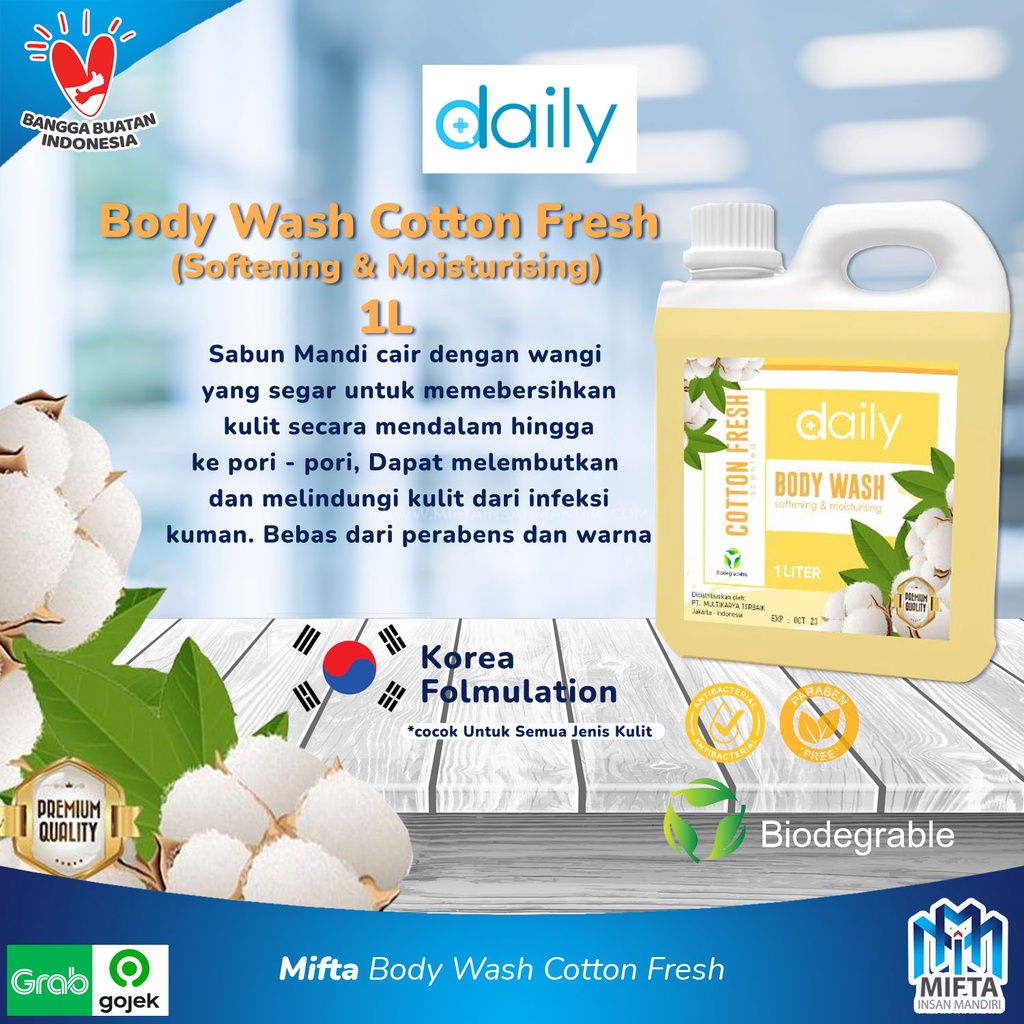 BODY WASH / DAILY SABUN MANDI(BODY WASH) KOREA FORMULATION KEMASAN 1L