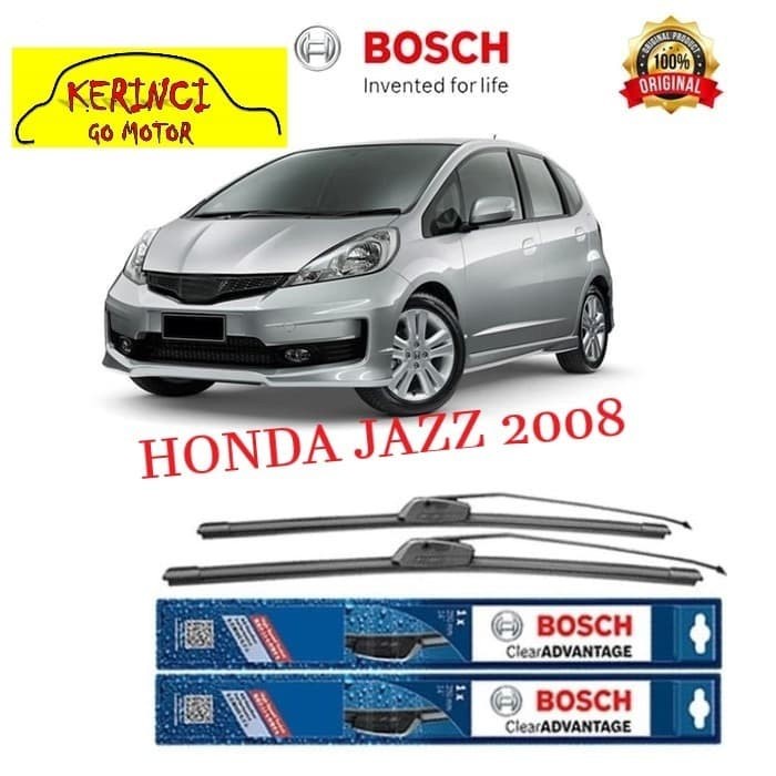 WIPER BOSCH CLEAR ADVANTAGE HONDA JAZZ 2008 26&quot; &amp; 14&quot; SEPASANG WIPER