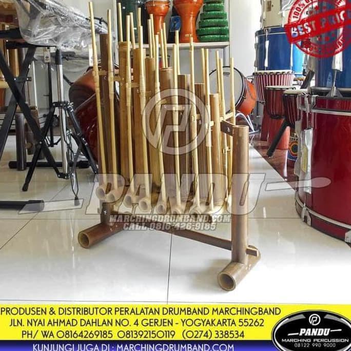 Irwf Set Angklung 1 Oktaf (8Buah) Bambu Hitam