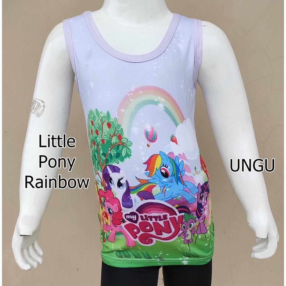 Kaos Singlet Motif UNICORN LITTLE PONY / Kaos Dalam Anak Perempuan