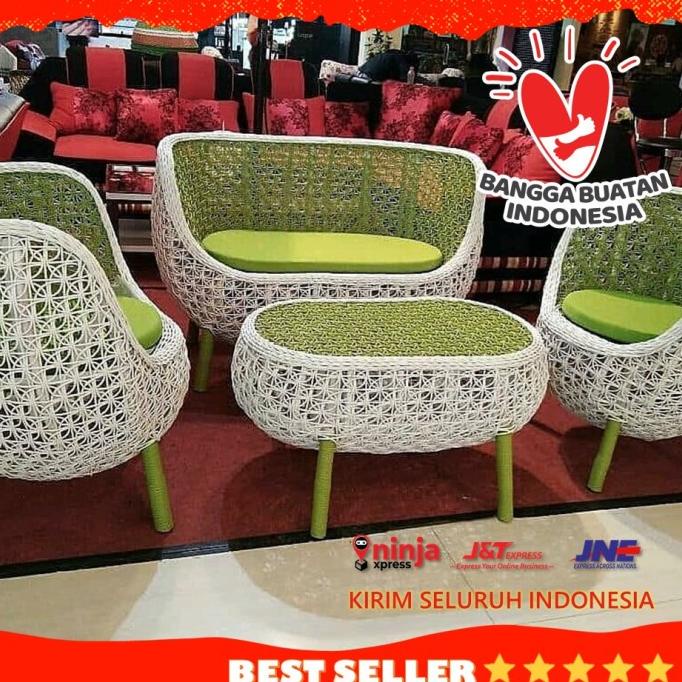 Cl261 Kursi Tamu Sofa Brekele Anyaman Rotan Sintetis Oril Hh Quality Dessertolshop