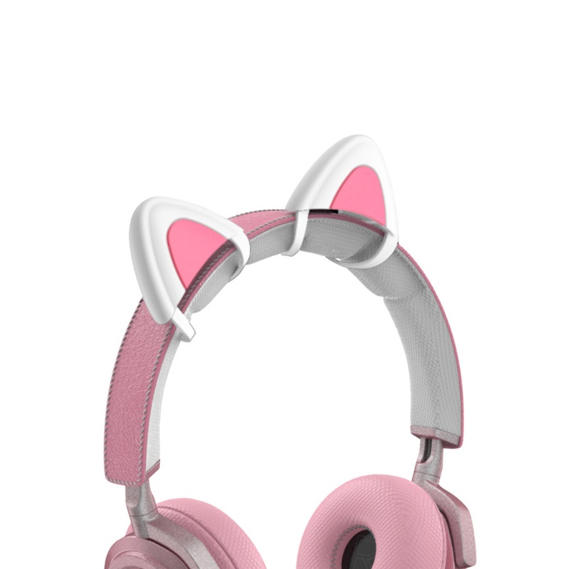 Vivi Headset Gaming Stereo Desain Telinga Kucing Lucu Warna Pink