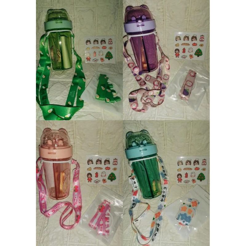 KD 1 Botol Minum 2Sekat 420 ml / Botol Minum Tumbler Anak 2 Jenis Minuman