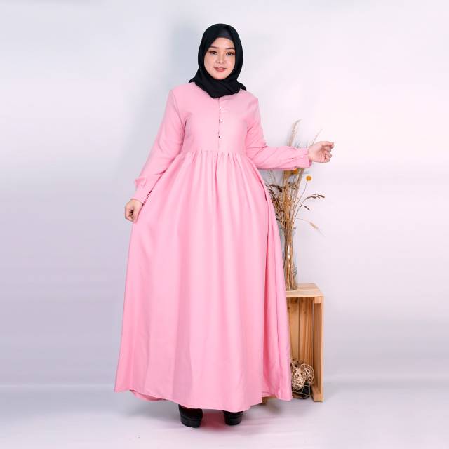 Gamis Afifah Maxi kancing mutiara / Gamis Terrmurah / Dress Muslim / Maxi Dress Muslim