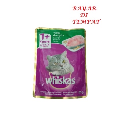 MAKANAN KUCING BASAH KITTEN WHISKAS IKAN TUNA 85 GRAM