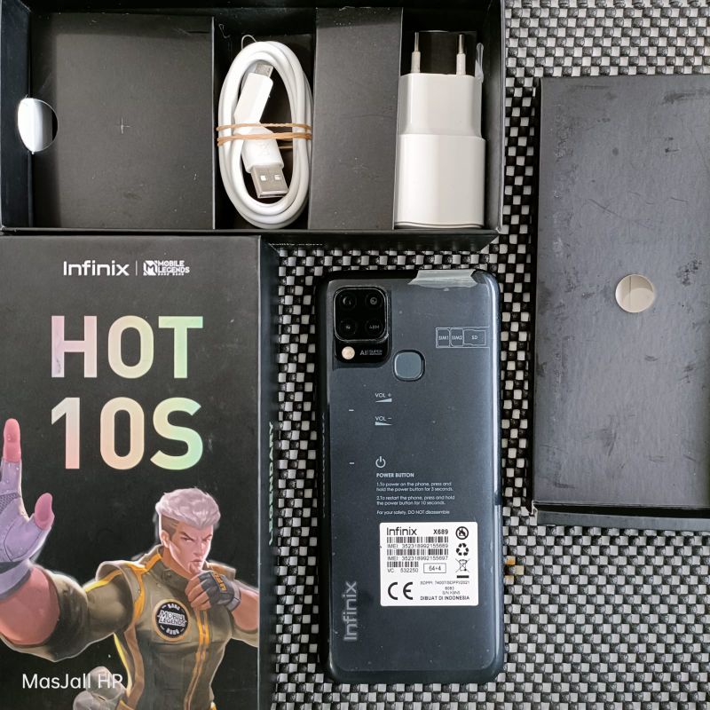 INFINIX HOT 10S 4/64 SECOND FULLSET ORI