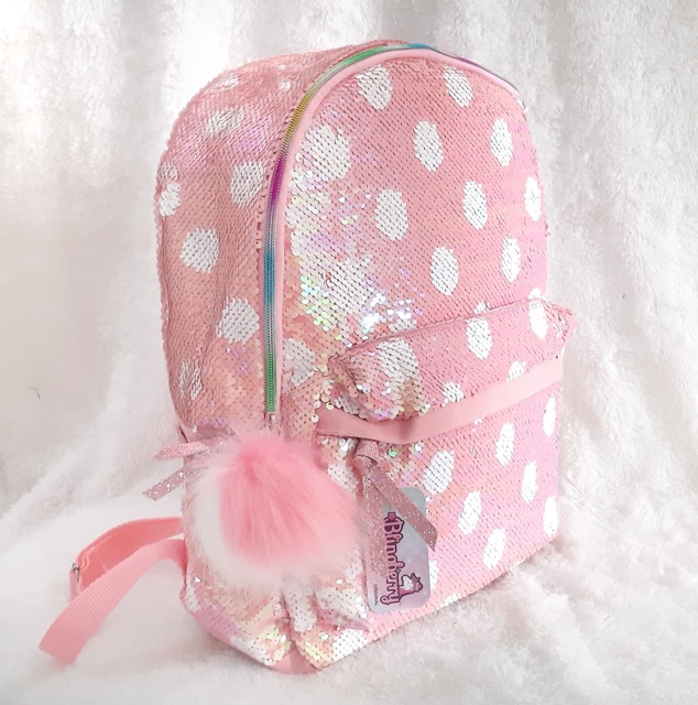 Tas Sekolah Anak SD SMP Ransel Polkadot Sequin ransel anak SMP tas sequin anak