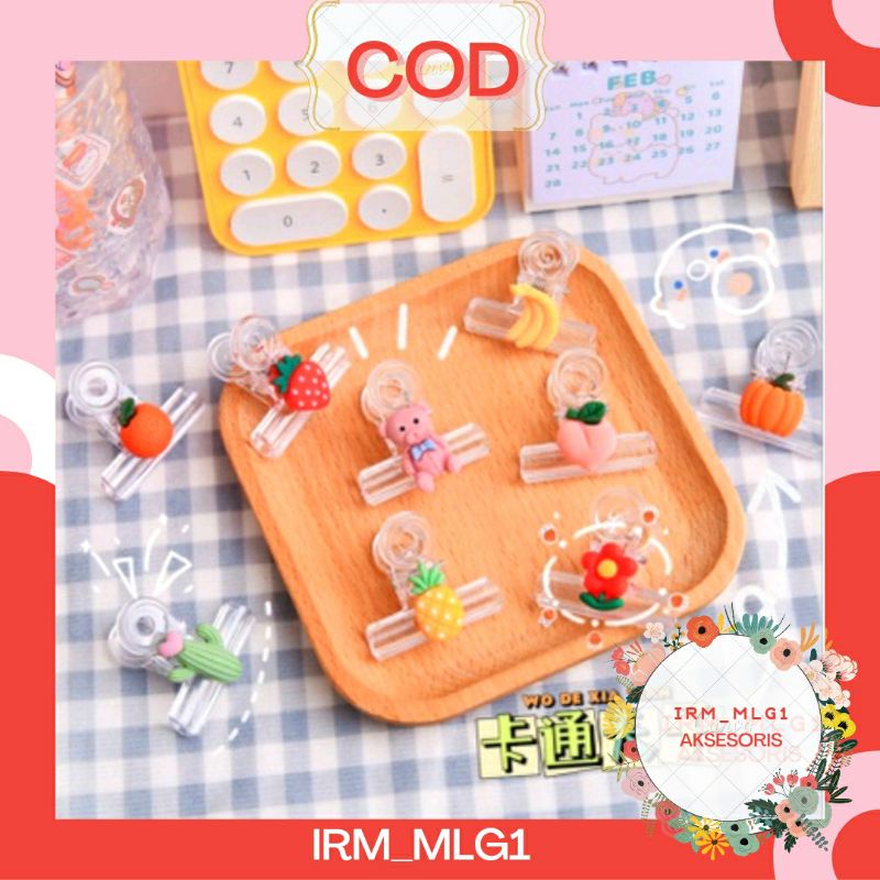 

Binder Clip Penjepit Kertas Plastik Motif Buah Penjepit Serbaguna Transparan