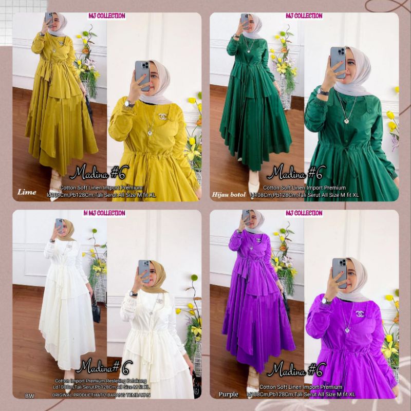 restok madina #6 by mj collection/bestseller/gamis/maxy dress