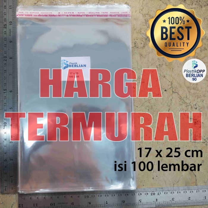 

Jual Plastik OPP 17X25CM KW2 100LBR Lem atau Seal