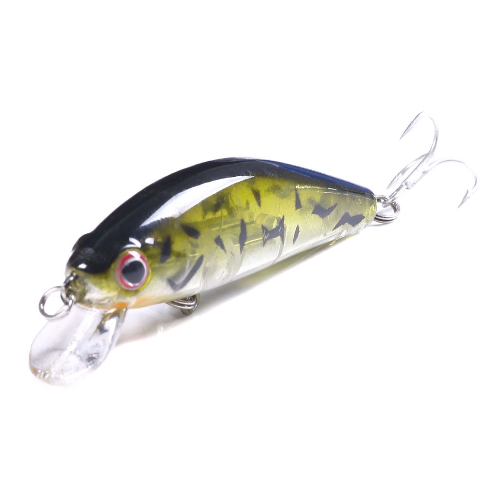 HENGJIA 9Pcs Sinking Minnow Fishing Lure 55mm 6.6g Umpan Pancing Bentuk Ikan Kecil Kail Swimbait Bass Bait Wobbler