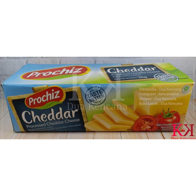 

Cheese Keju Cheddar Prochiz Premium 2 KG Block Cheese