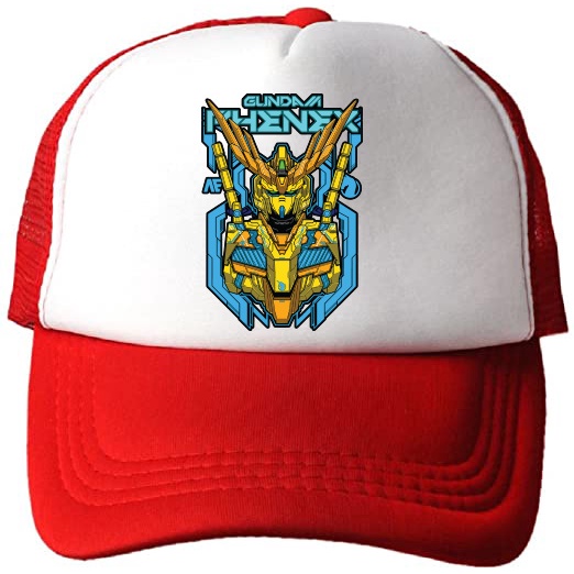 Topi Trucker Anime Gundam Phenex Gold