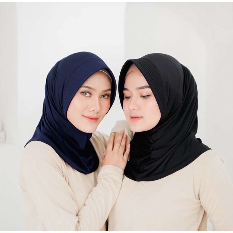 Jual Hijab instant bergo hamidah sport olahraga pendek pet Linear