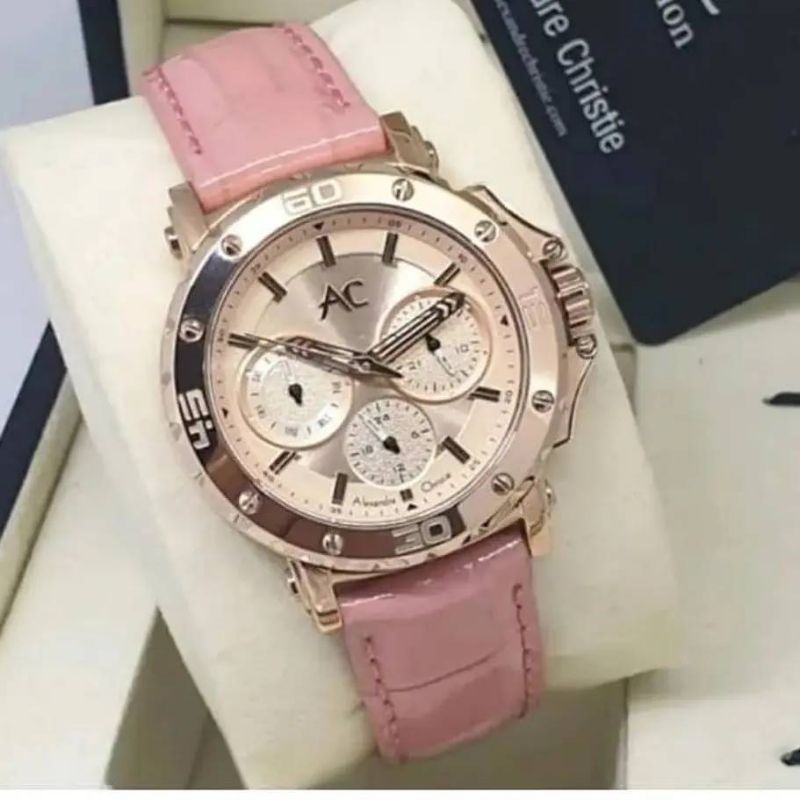 Jam Tangan Alexandre Christie AC 9205 Wanita / AC9205 BF Pink Rosegold Original