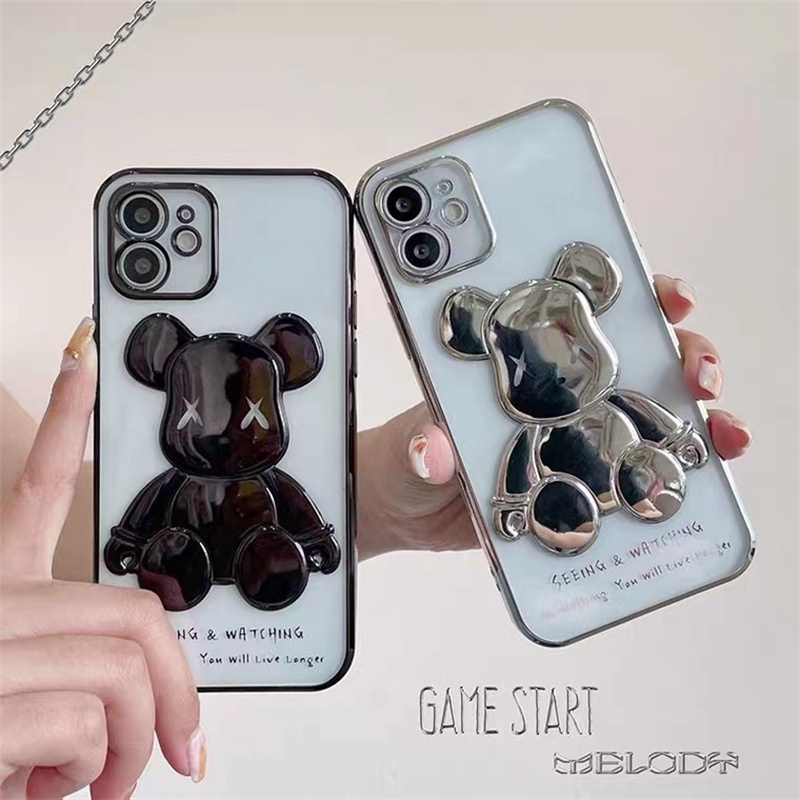 Case Handphone Motif Violent Bear Untuk Iphone 13 12 11pro Max Mini Xs Xsmax Xr Se 7p 8plus