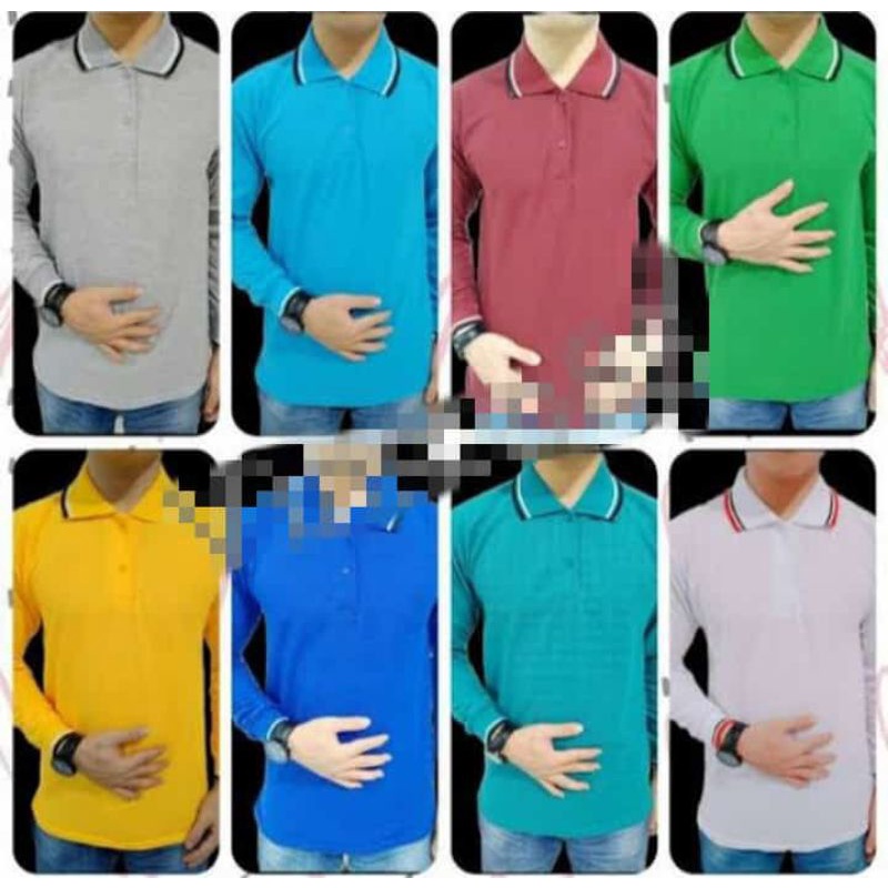 KAOS OLAHRAGA PRIA DAN WANITA KERAH LENGAN PANJANG